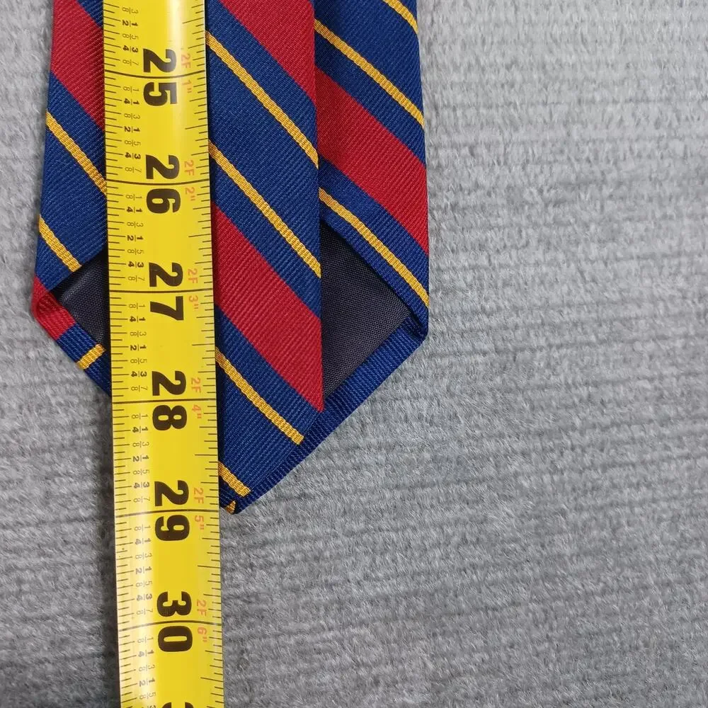 Vintage GAP 100% Silk Neck Tie Red‎ Blue Striped USA 58”x3